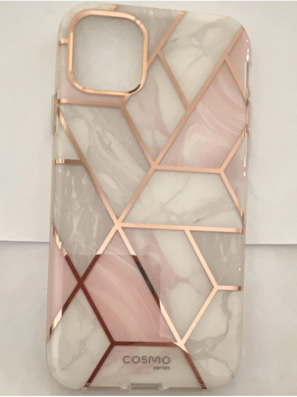 Cosmo Series Pink Marble Geometric iPhone 11Pro Max Case